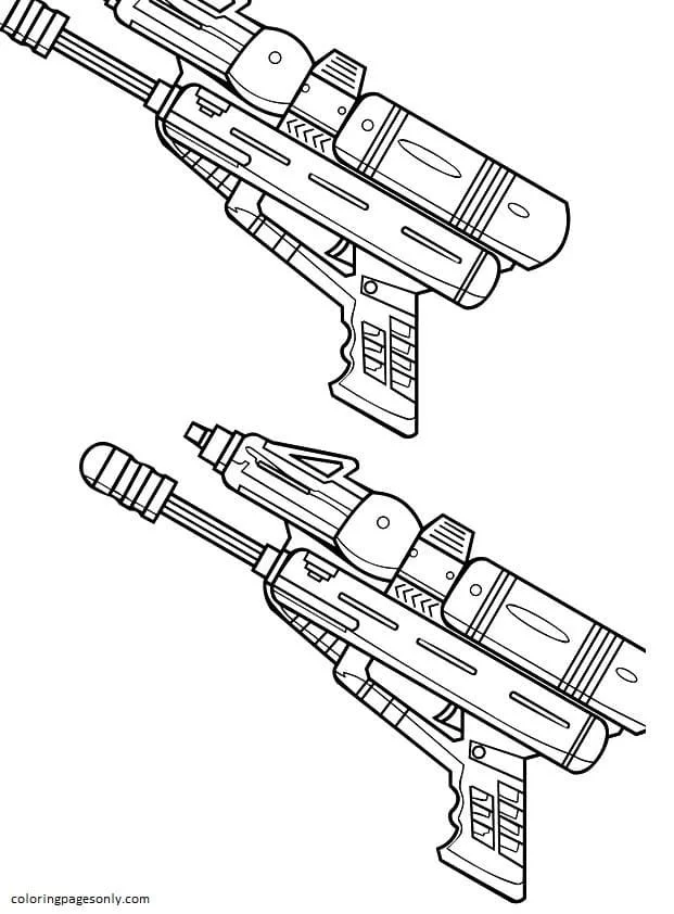 Desenhos de Arma de Fogo Para Colorir 25