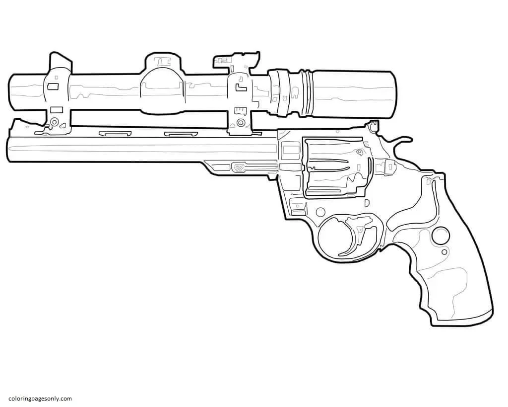 Desenhos de Arma de Fogo Para Colorir 29
