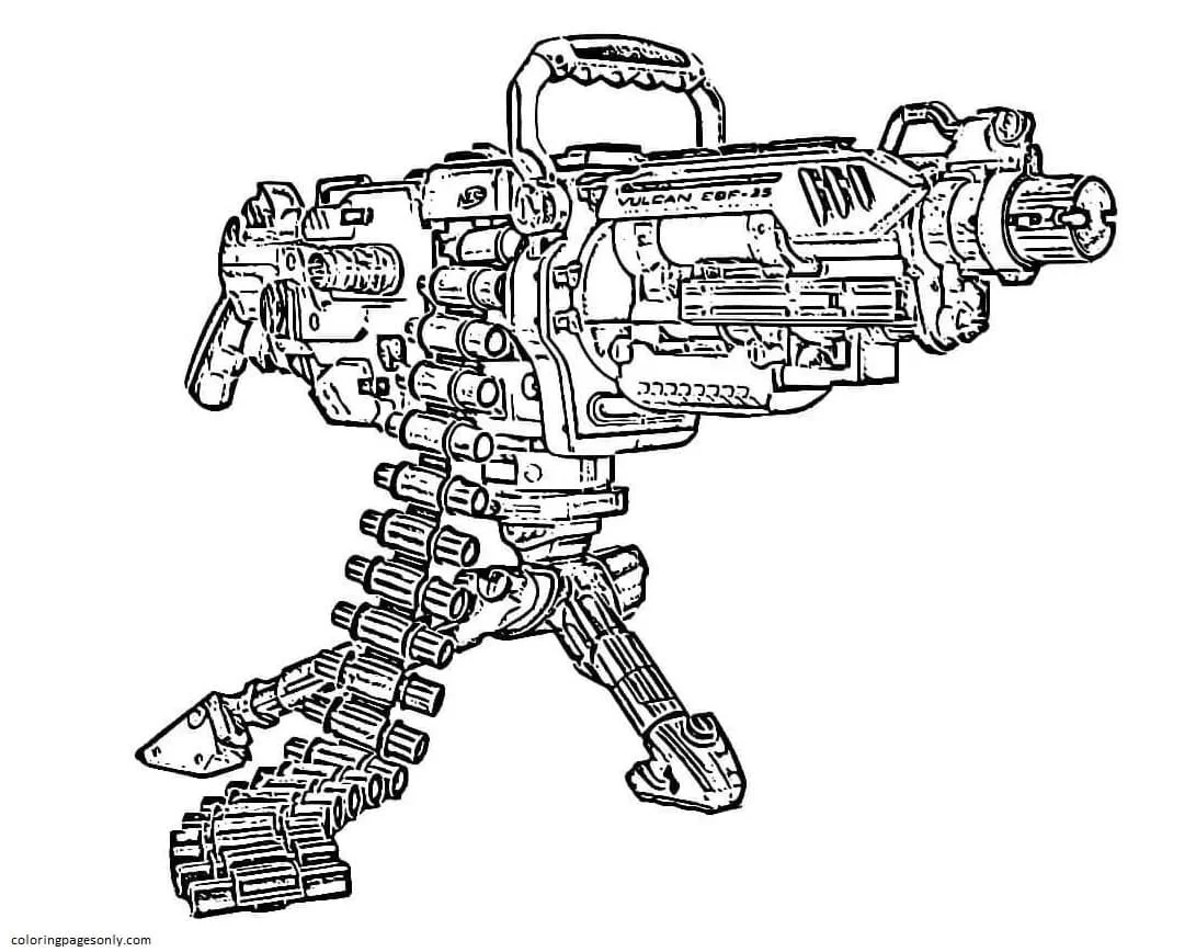 Desenhos de Arma de Fogo Para Colorir 3