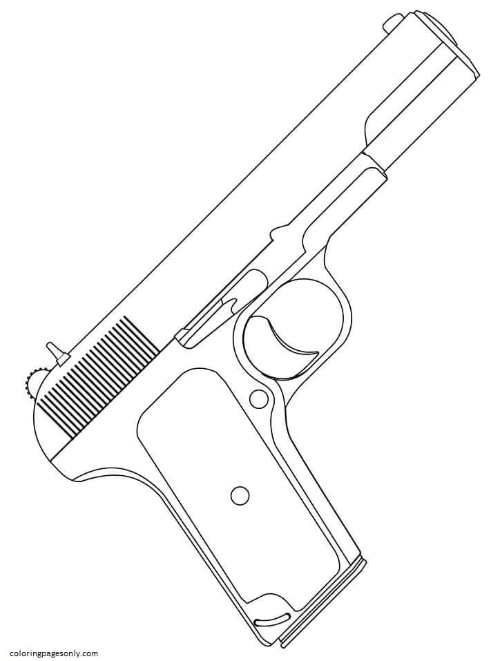Desenhos de Arma de Fogo Para Colorir 30