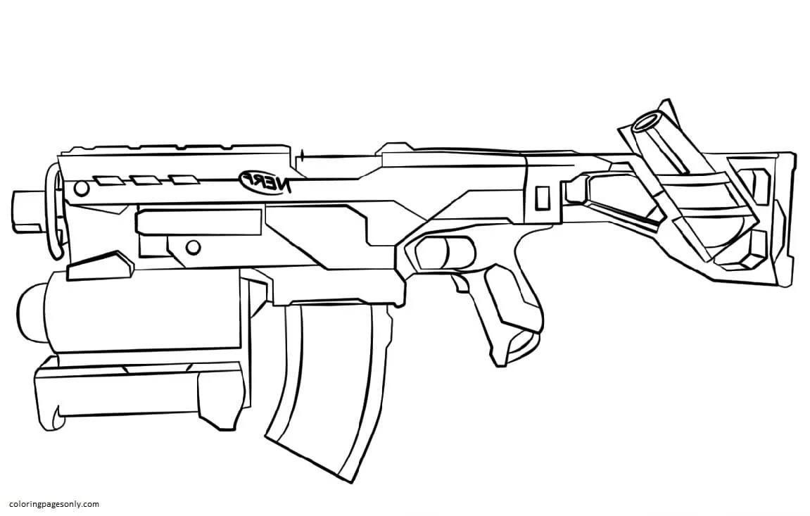 Desenhos de Arma de Fogo Para Colorir 33