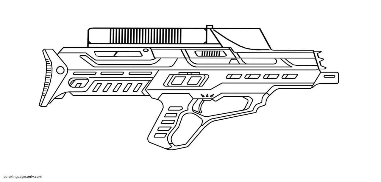 Desenhos de Arma de Fogo Para Colorir 34