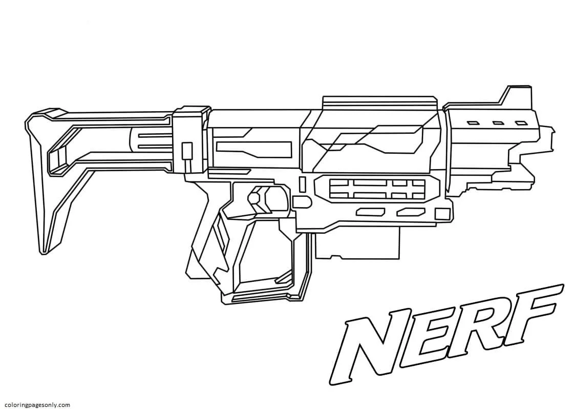 Desenhos de Arma de Fogo Para Colorir 36