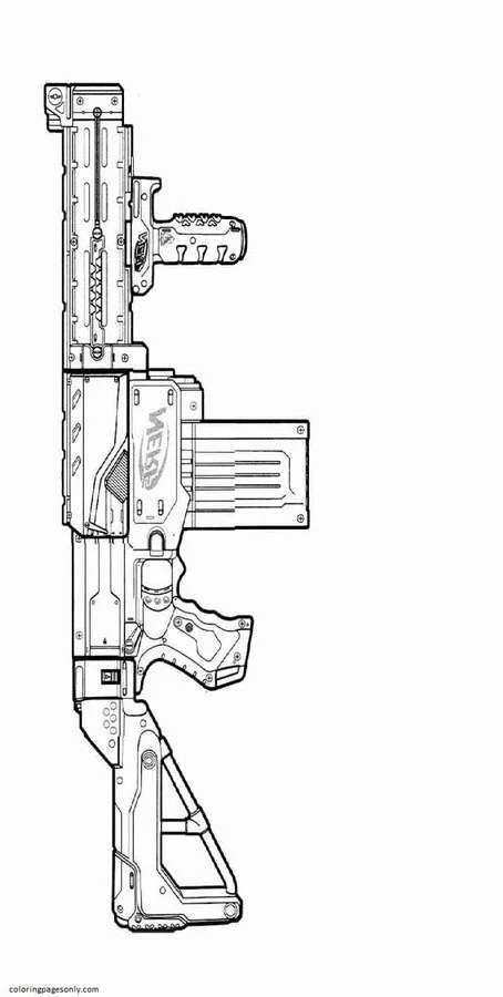 Desenhos de Arma de Fogo Para Colorir 40