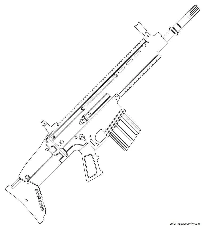 Desenhos de Arma de Fogo Para Colorir 42