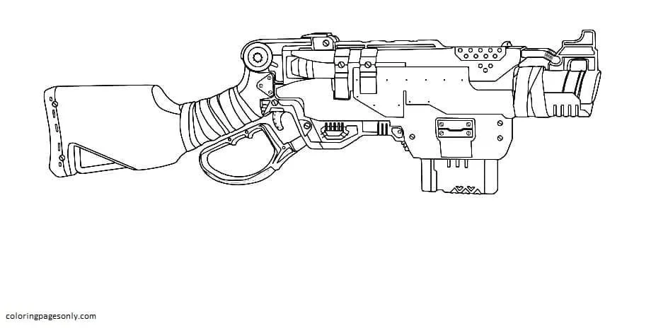 Desenhos de Arma de Fogo Para Colorir 45