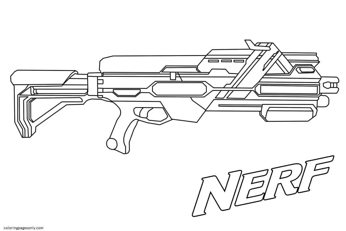 Desenhos de Arma de Fogo Para Colorir 46