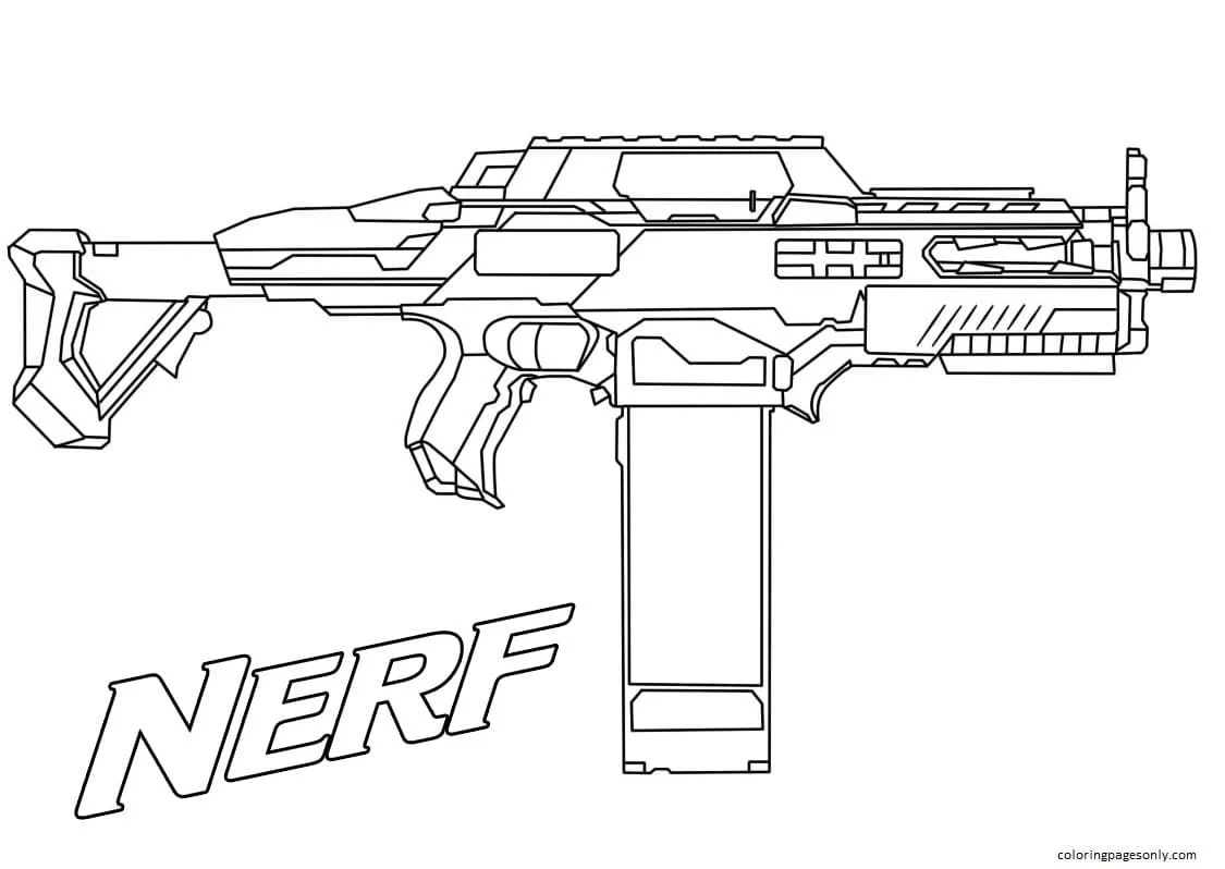 Desenhos de Arma de Fogo Para Colorir 5