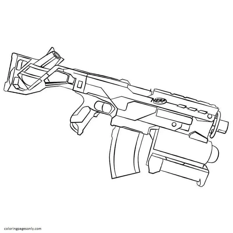 Desenhos de Arma de Fogo Para Colorir 50