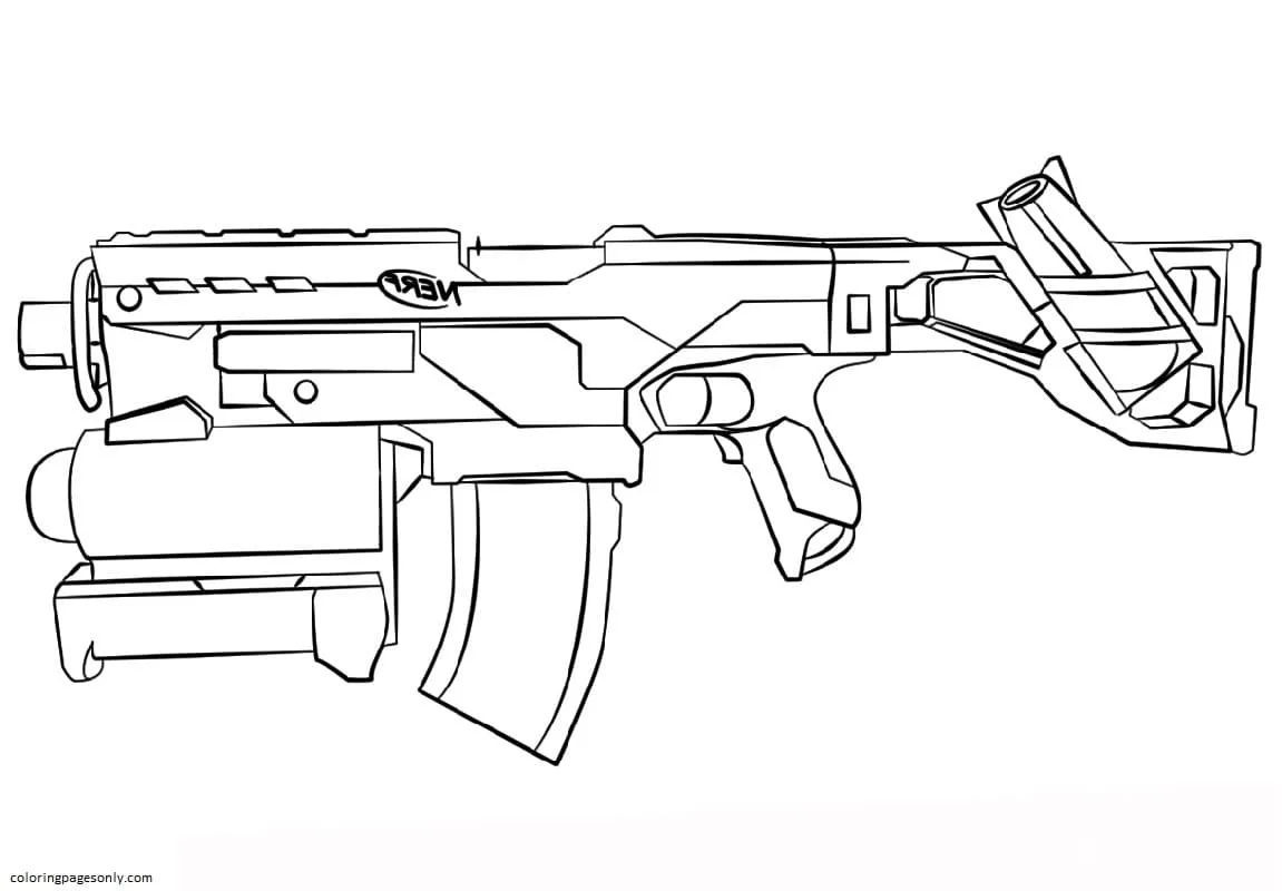 Desenhos de Arma de Fogo Para Colorir 56