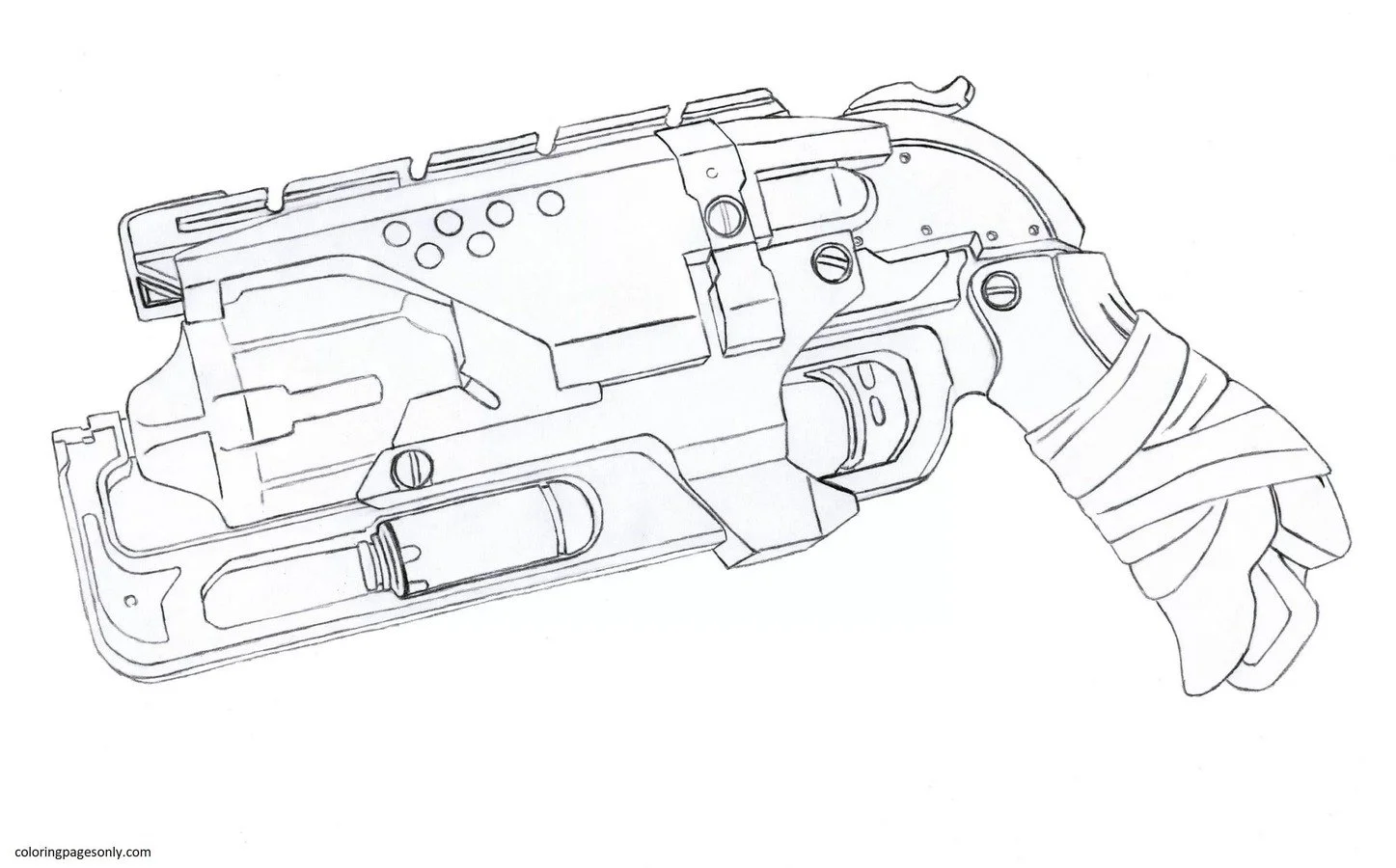 Desenhos de Arma de Fogo Para Colorir 61