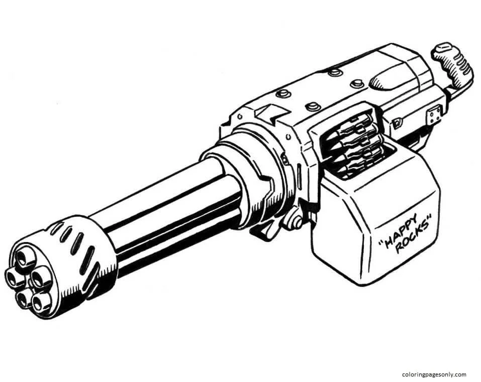 Desenhos de Arma de Fogo Para Colorir 8