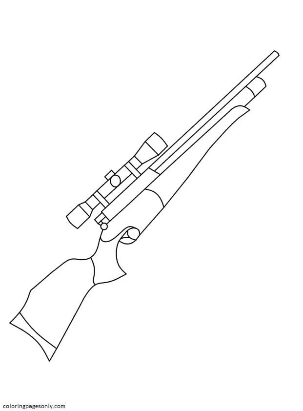 Desenhos de Arma de Fogo Para Colorir 9