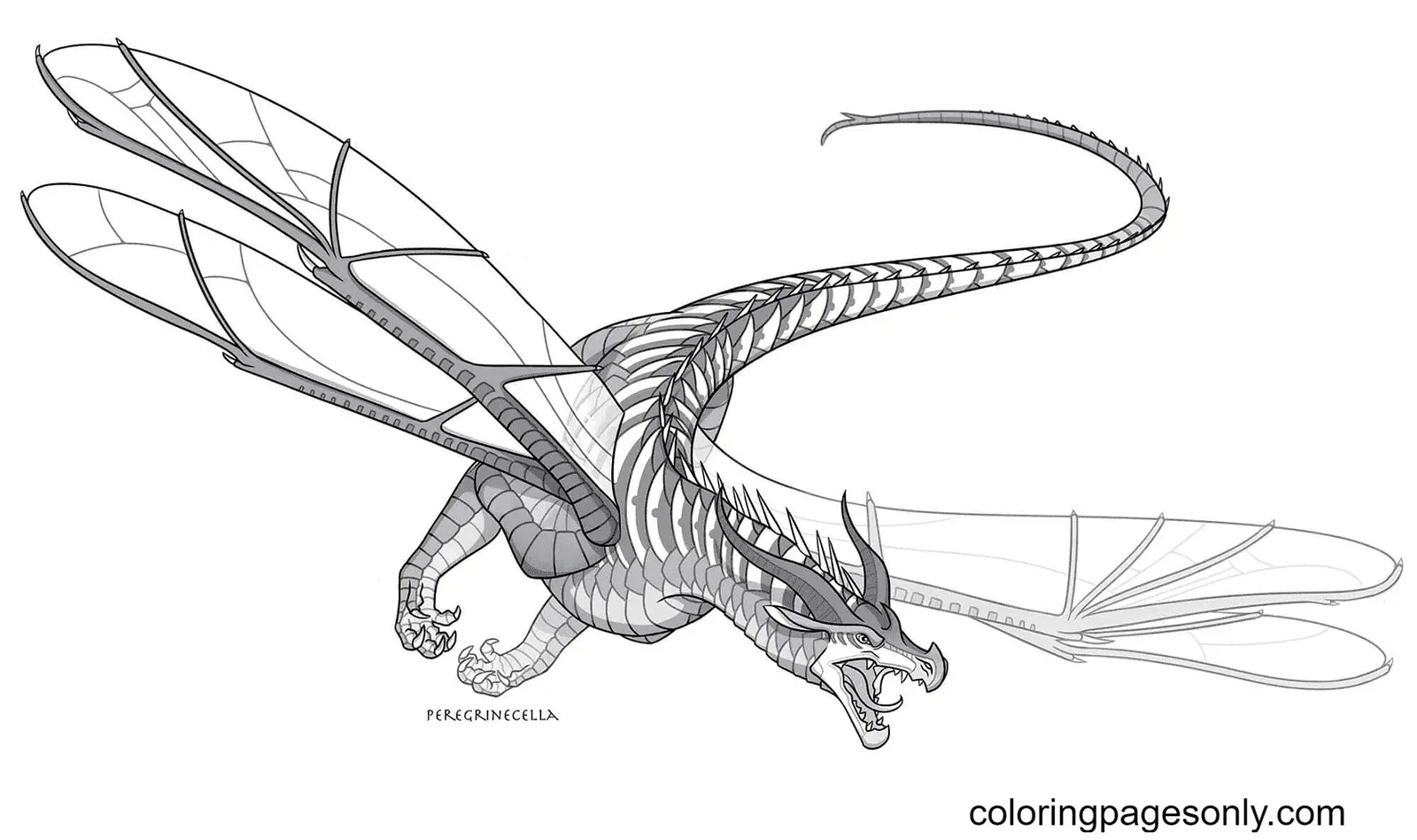 Desenhos de Asas de Fogo Para Colorir 43