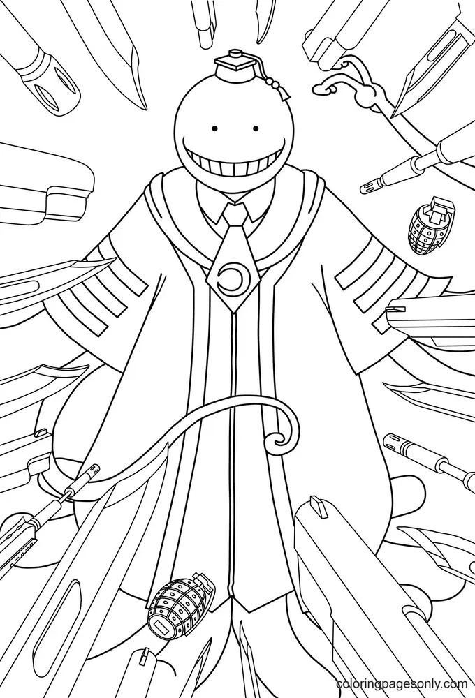 Desenhos de Assassination Classroom Para Colorir 17