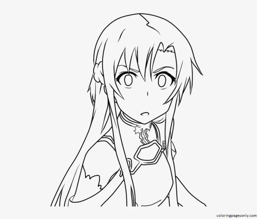 Desenhos de Asuna Para Colorir 16