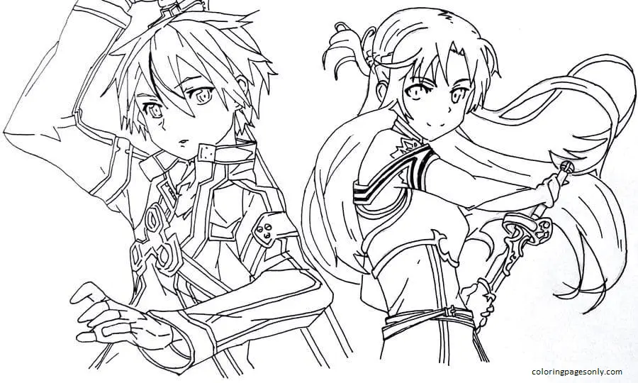 Desenhos de Asuna Para Colorir 19