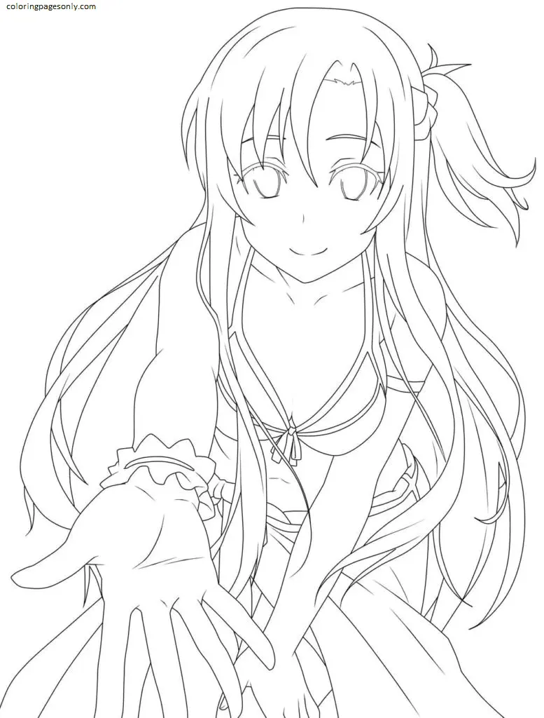 Desenhos de Asuna Para Colorir 21