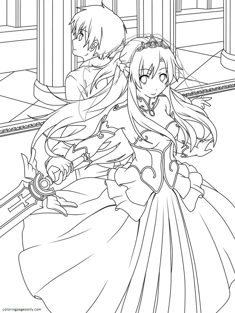 Desenhos de Asuna Para Colorir 25