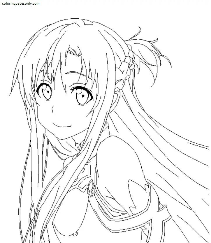 Desenhos de Asuna Para Colorir 27