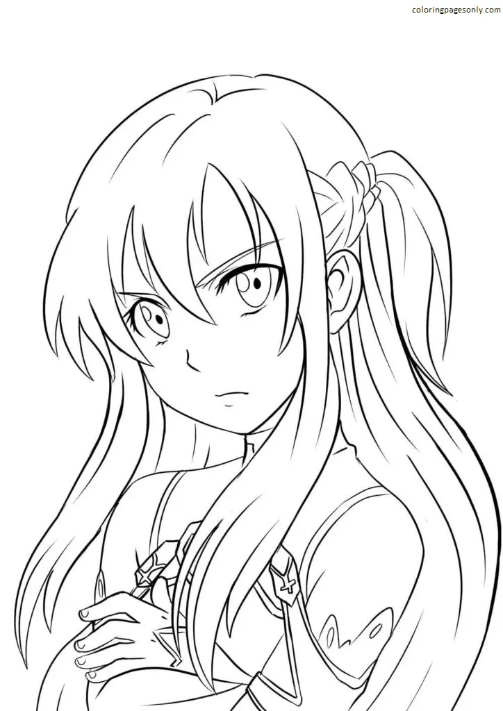 Desenhos de Asuna Para Colorir 3