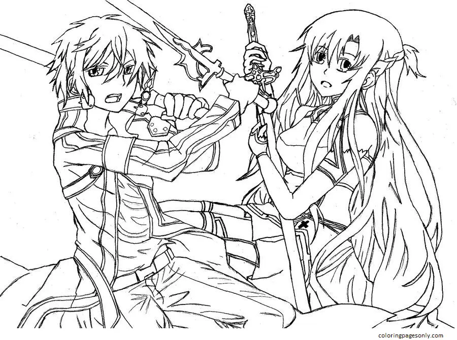 Desenhos de Asuna Para Colorir 31