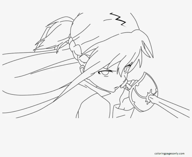 Desenhos de Asuna Para Colorir 32