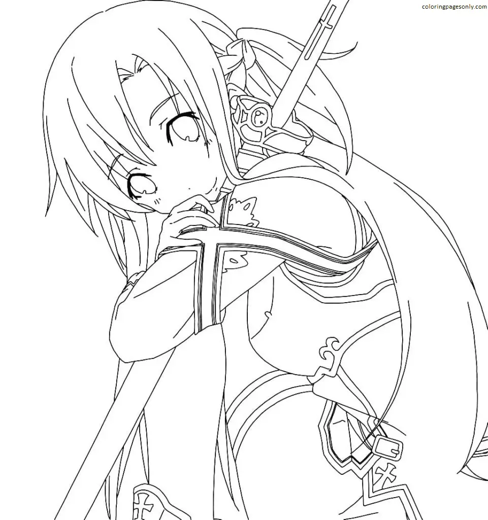 Desenhos de Asuna Para Colorir 36