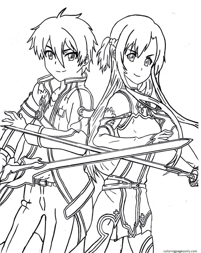 Desenhos de Asuna Para Colorir 4