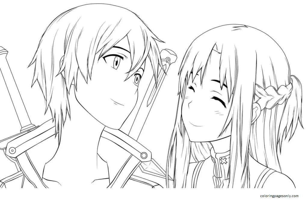 Desenhos de Asuna Para Colorir 5