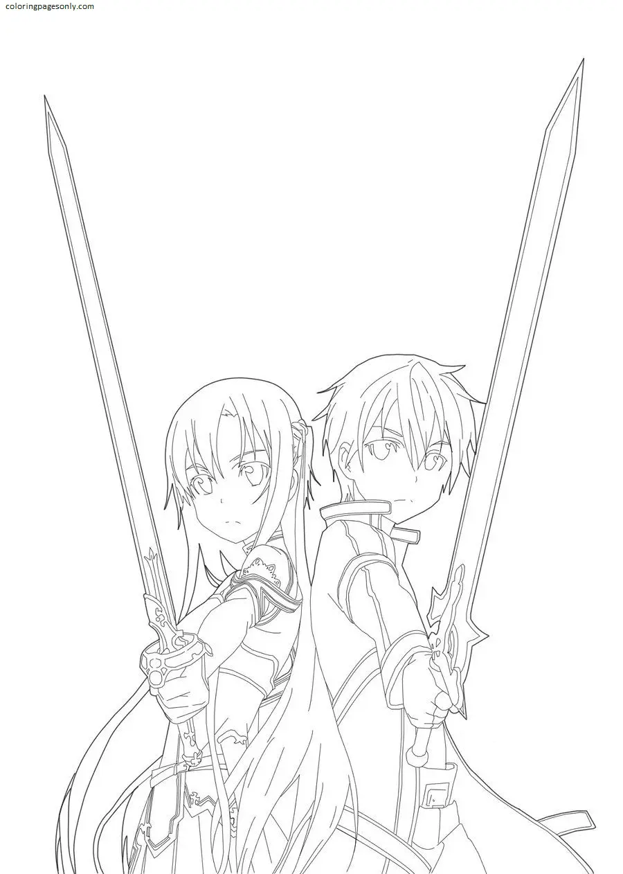 Desenhos de Asuna Para Colorir 6