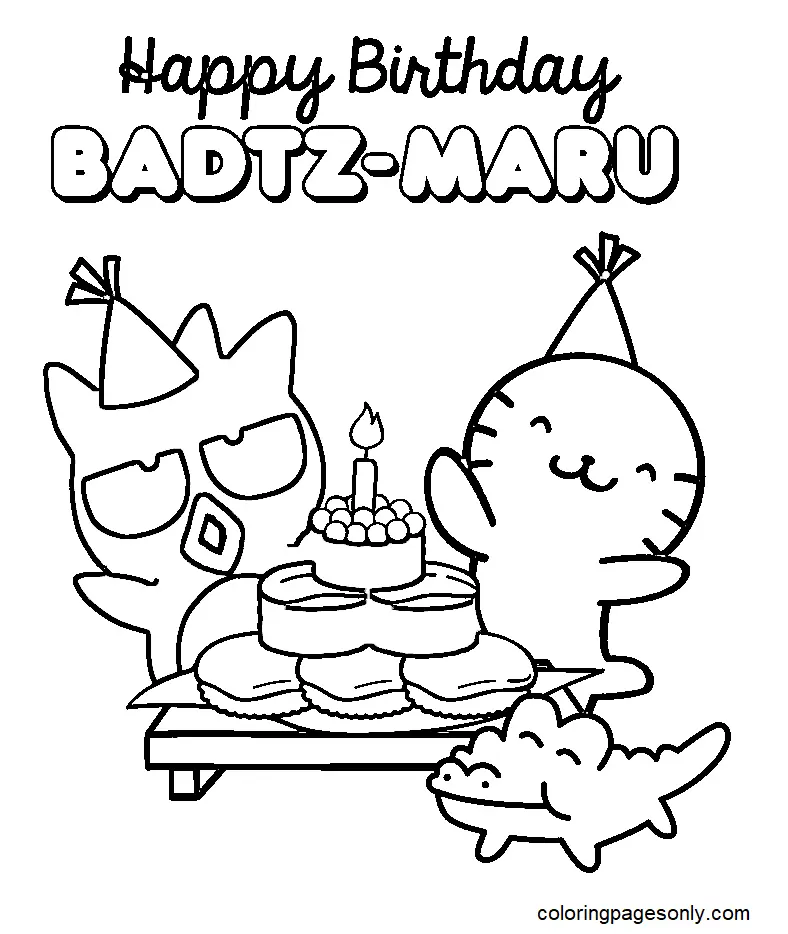 Desenhos de Badtz Maru Para Colorir 12