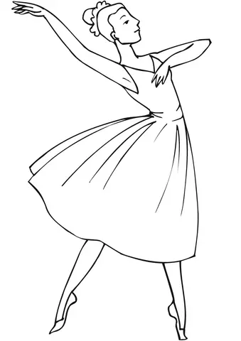 Desenhos de Bailarina Para Colorir 4