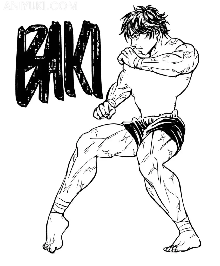 Desenhos de Baki Hanma Para Colorir 23