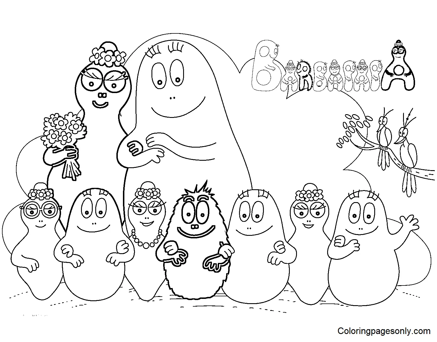 Desenhos de Barbapapa Para Colorir 1