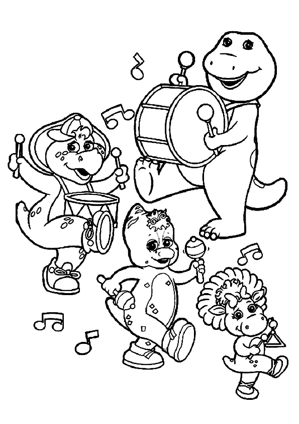 Desenhos de Barney e Seus Amigos Para Colorir 15