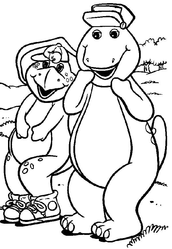 Desenhos de Barney e Seus Amigos Para Colorir 16