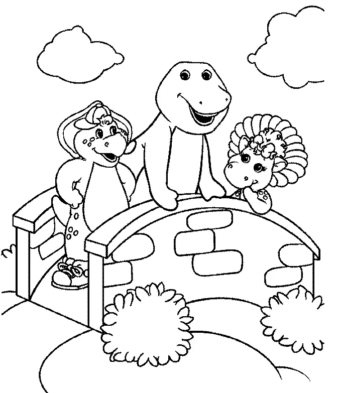 Desenhos de Barney e Seus Amigos Para Colorir 17