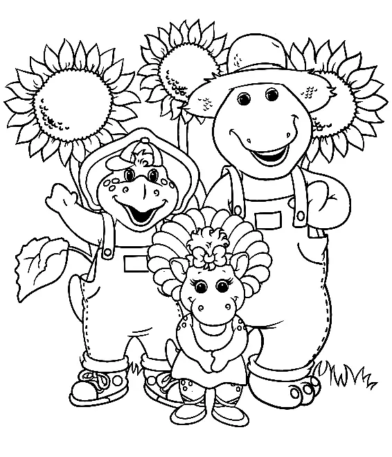 Desenhos de Barney e Seus Amigos Para Colorir 35