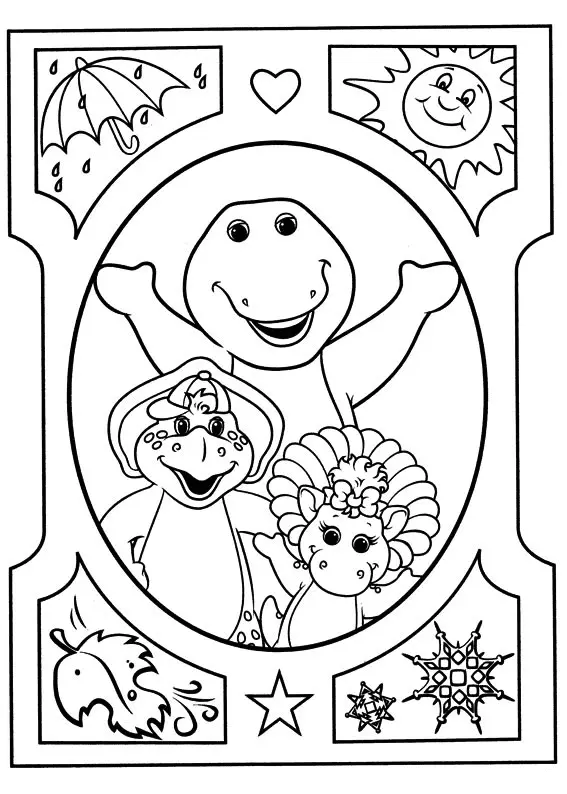 Desenhos de Barney e Seus Amigos Para Colorir 36