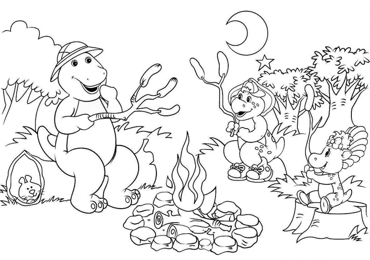 Desenhos de Barney e Seus Amigos Para Colorir 39