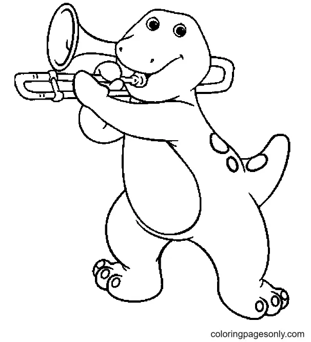 Desenhos de Barney e Seus Amigos Para Colorir 4