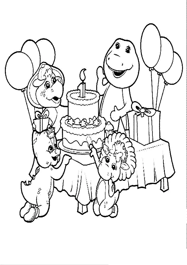 Desenhos de Barney e Seus Amigos Para Colorir 42