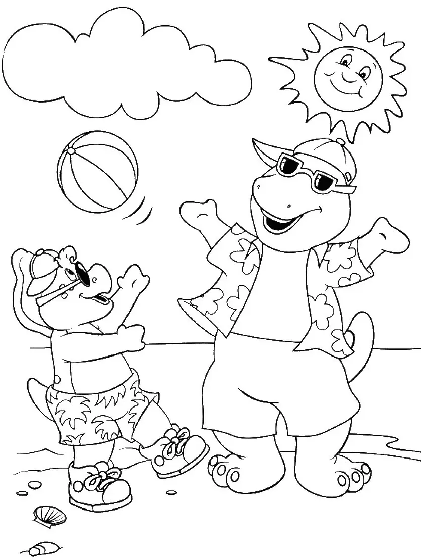 Desenhos de Barney e Seus Amigos Para Colorir 43