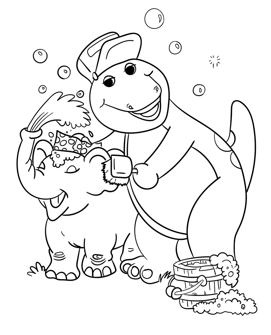 Desenhos de Barney e Seus Amigos Para Colorir 44