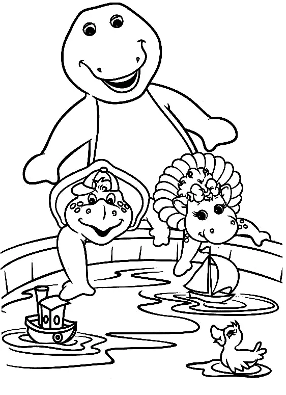 Desenhos de Barney e Seus Amigos Para Colorir 45