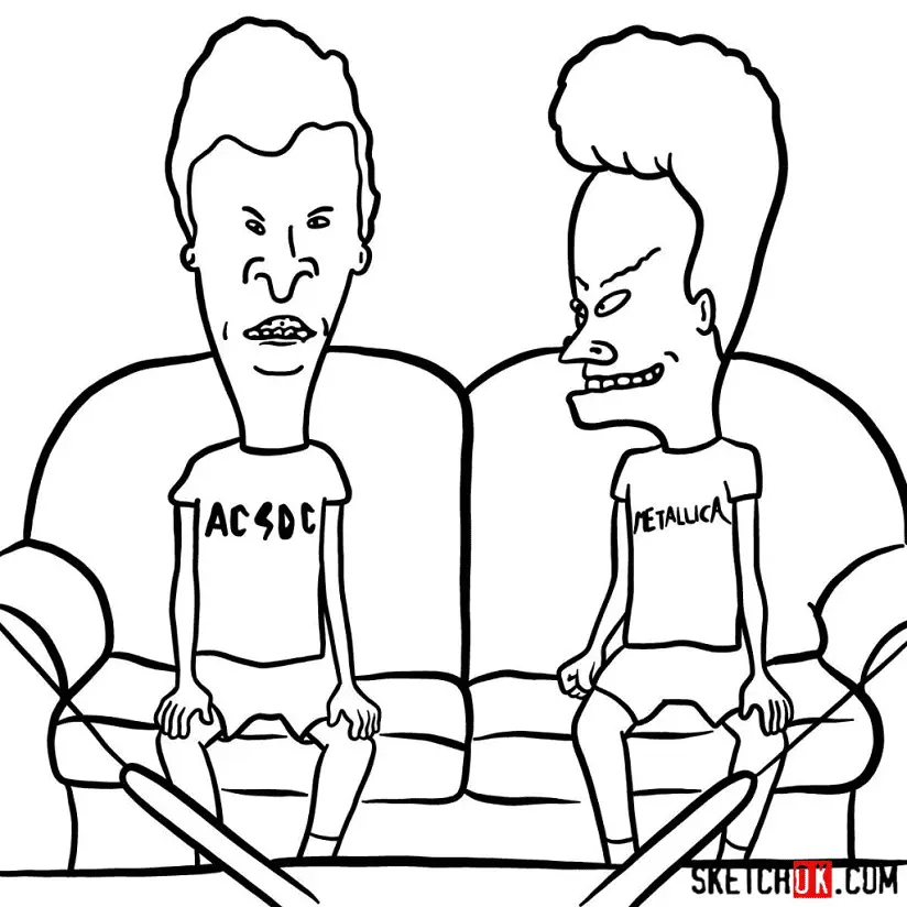 Desenhos de Beavis e Butt-Head fazem o universo Para Colorir 10