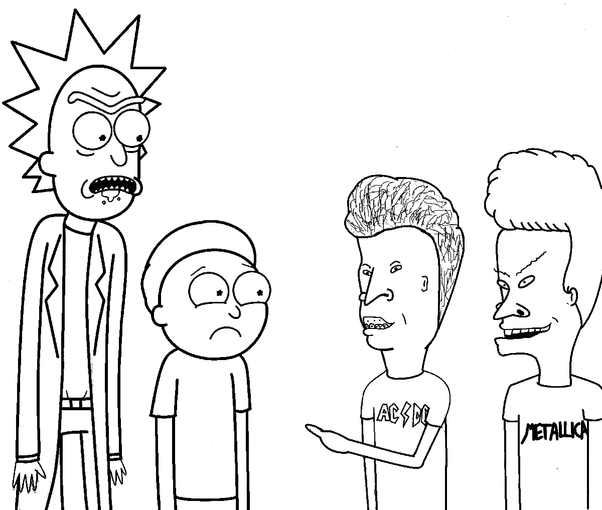 Desenhos de Beavis e Butt-Head fazem o universo Para Colorir 11