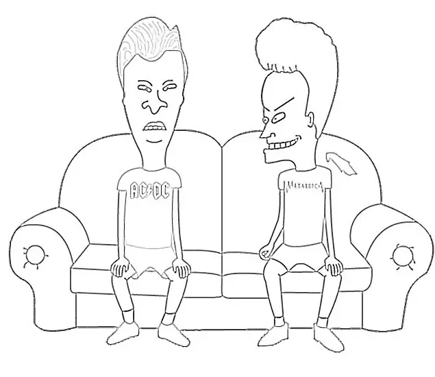 Desenhos de Beavis e Butt-Head fazem o universo Para Colorir 2