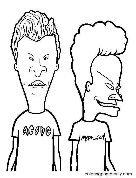 Desenhos de Beavis e Butt-Head fazem o universo Para Colorir 3